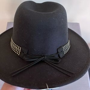 Brand new black fedora hat